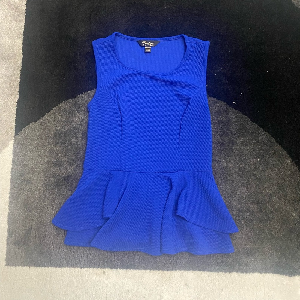 Royal Blue Peplum Top